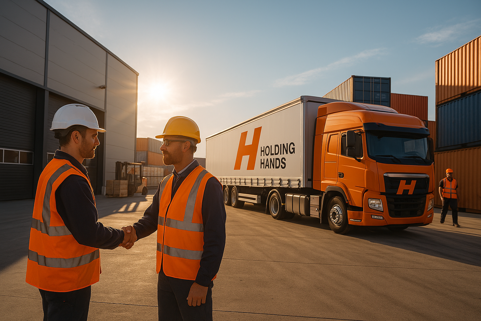 Professional business and logistics illustration